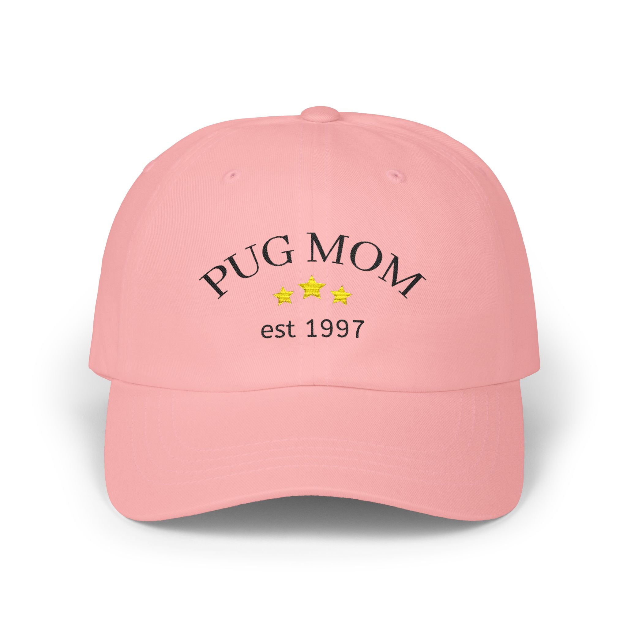 Pug Mom & Dad Cap Personalized Embroidered Baseball Hat, Gift for Pug Owners & Dog Moms