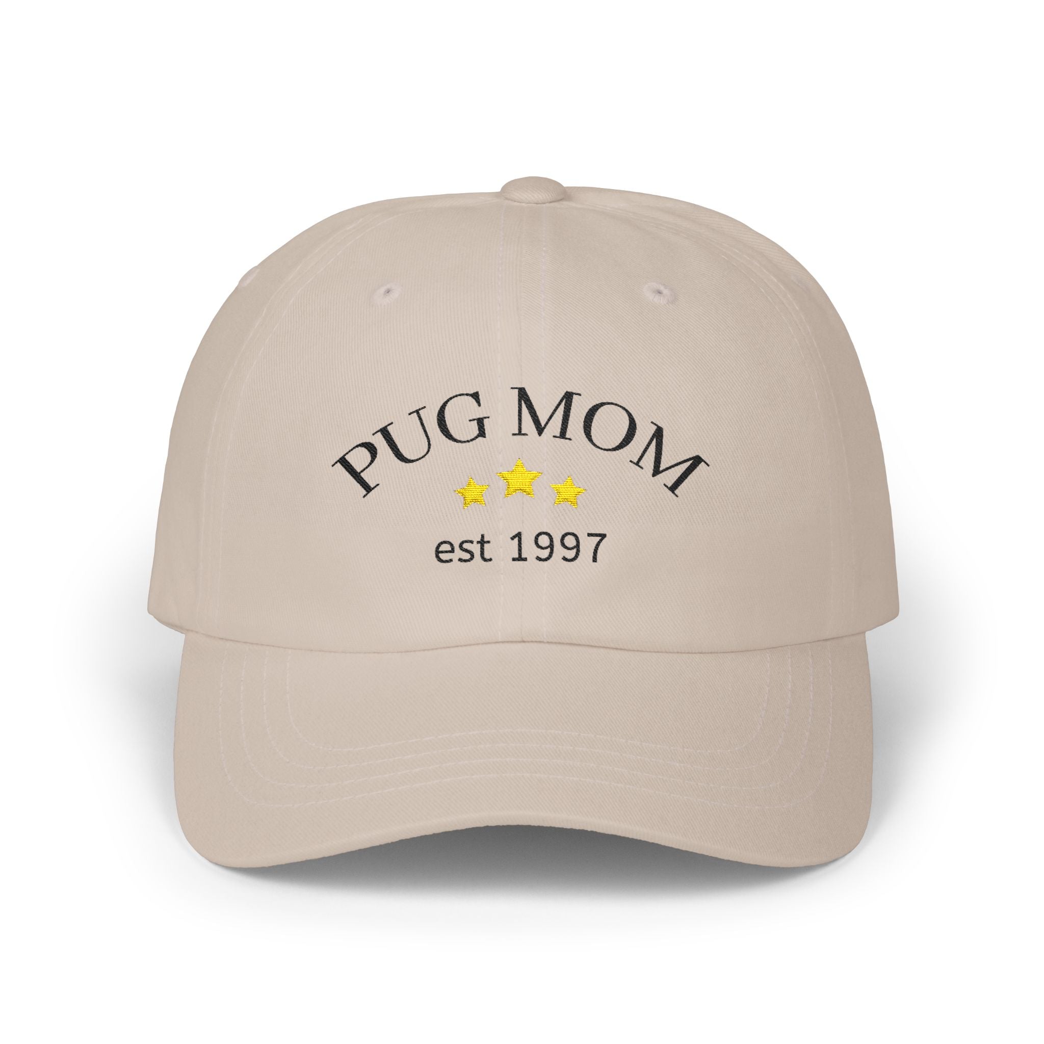 Pug Mom & Dad Cap Personalized Embroidered Baseball Hat, Gift for Pug Owners & Dog Moms