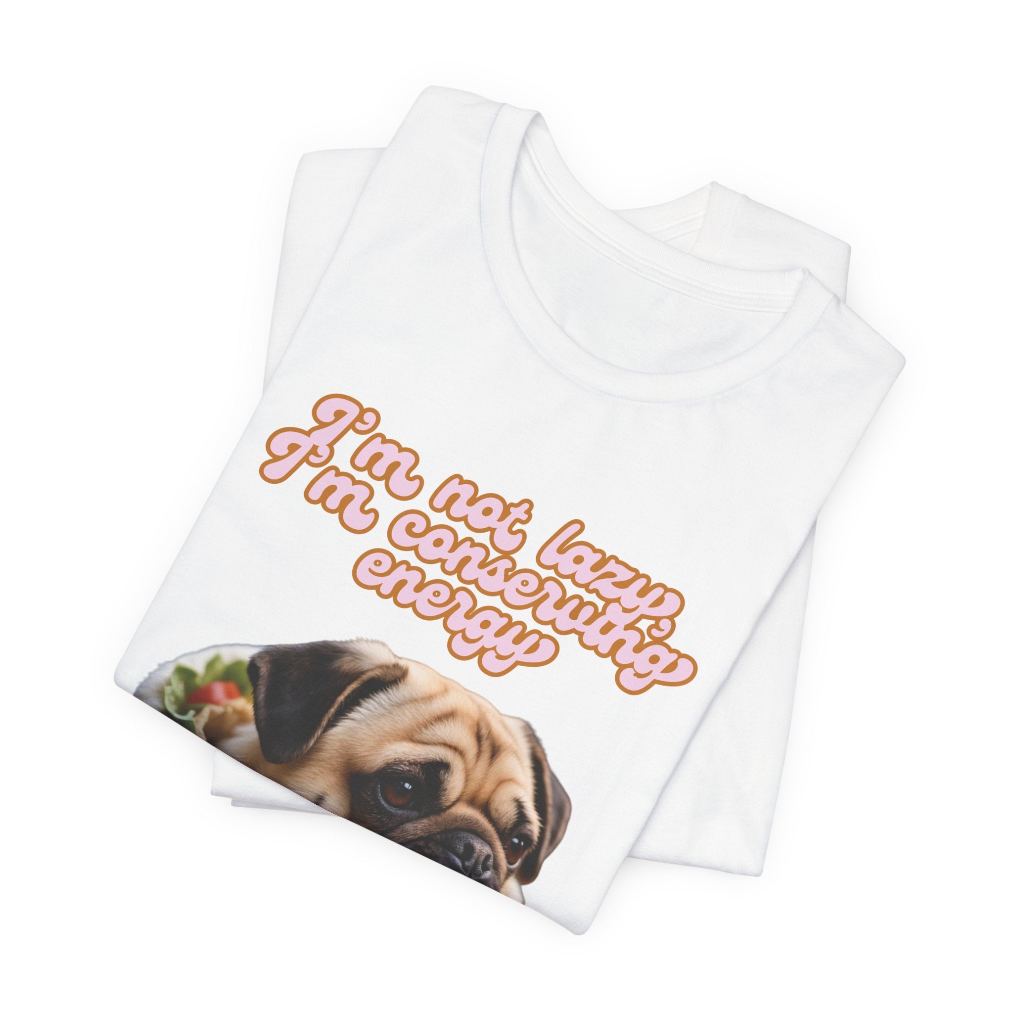 Funny Pug Burrito Tee Unisex Jersey Short Sleeve