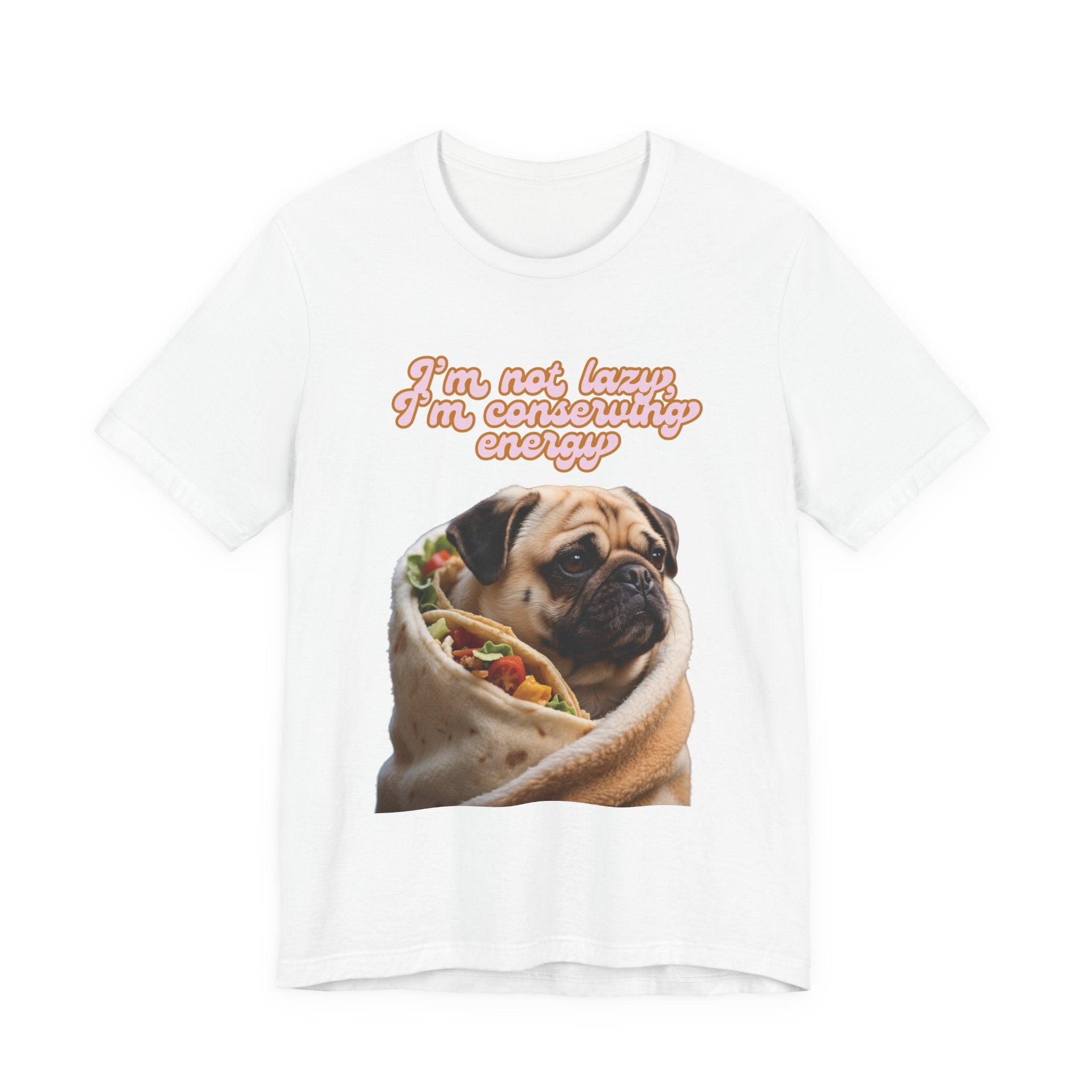 Funny Pug Burrito Tee Unisex Jersey Short Sleeve